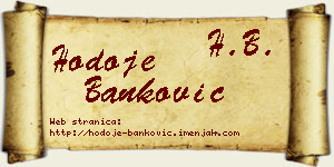 Hodoje Banković vizit kartica